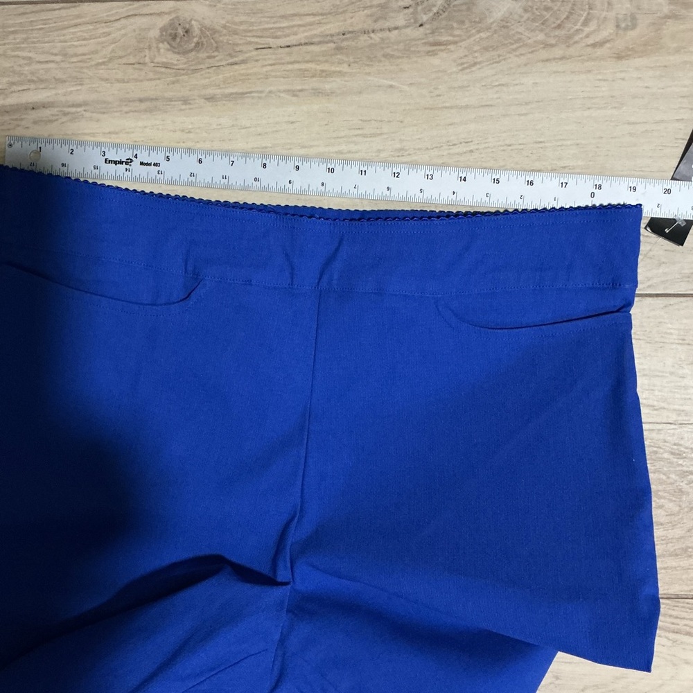 PETALURA Women's Vibrant Blue Straight Leg Pants - Picture 12 of 13